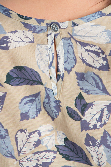 Блуза "Сальма" (олива, листья) Б1416-12